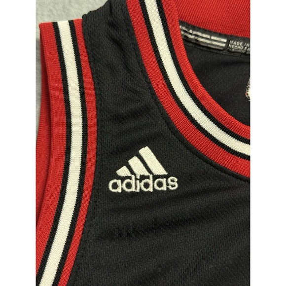 Chicago Bulls Derrick Rose #1 Youth Medium Adidas NBA Jersey Black Swingman Sewn - Picture 8 of 11